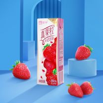 贝王优选蒙牛真果粒草莓牛奶饮品250克*12